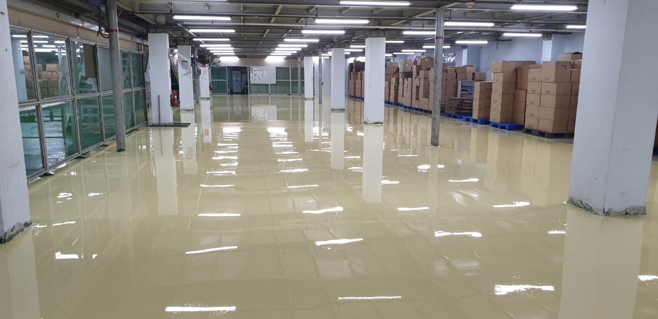 Hoàn thiện sau khi thi công Sơn Tự Phẳng Epoxy